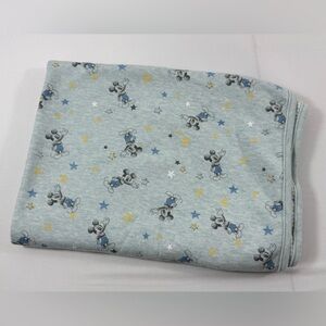 Disney Baby Mickey Mouse Print 32x26 Blue Baby Receiving Blanket
